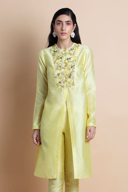 SAKSHAM & NEHARICKA Handwoven Chanderi Kurta 