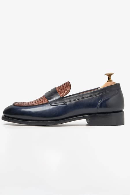 Buy_Whitemuds_Blue Abbey Woven Loafers _Online_at_Aza_Fashions