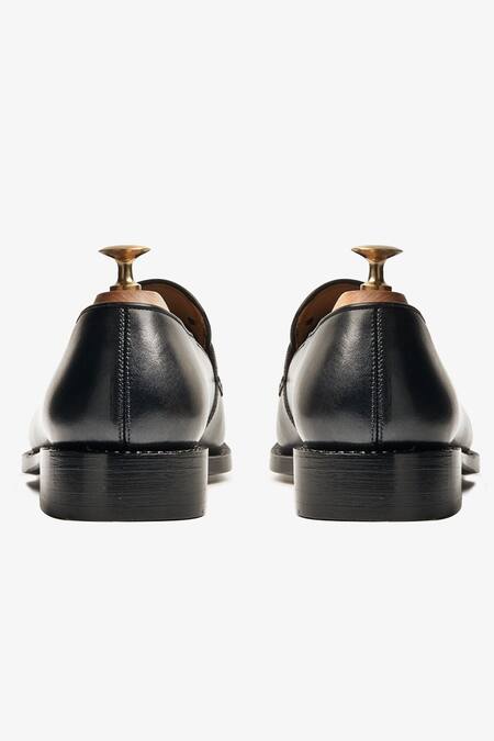 Whitemuds_Black Cardiff Slip-on Shoes _Online_at_Aza_Fashions