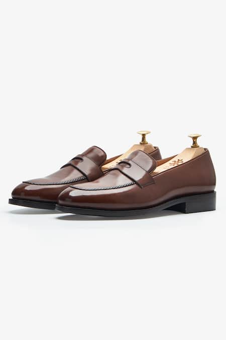 Whitemuds Brown Slip-on Cardiff Shoes 