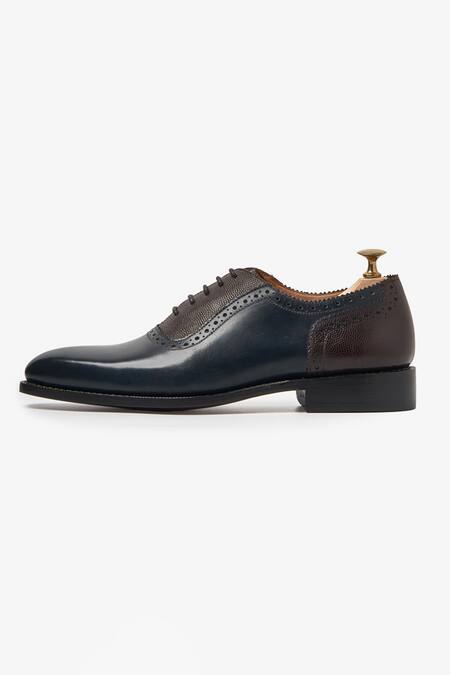Buy Whitemuds Blue Peck-ham Oxford Shoes Online at Aza Fashions Buy_Whitemuds_Blue Peck-ham Oxford Shoes _Online_at_Aza_Fashions