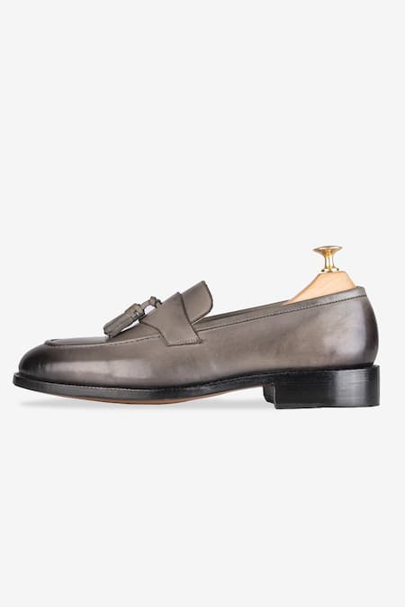 Buy_Whitemuds_Grey Southwark Tassel Shoes _Online_at_Aza_Fashions