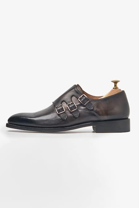 Buy_Whitemuds_Grey Tallin Triple Monk Shoes _Online_at_Aza_Fashions