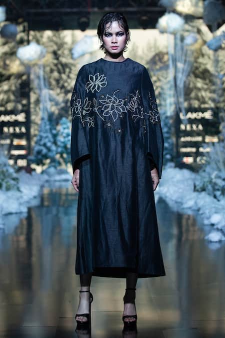 Samant Chauhan Floral Embroidered Dress 