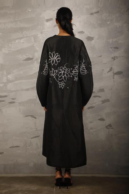 Samant Chauhan Floral Embroidered Dress 