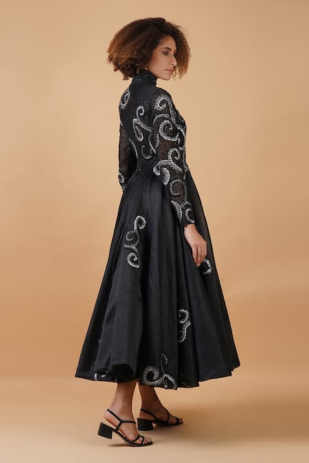 Samant Chauhan Zari Embroidered Dress 