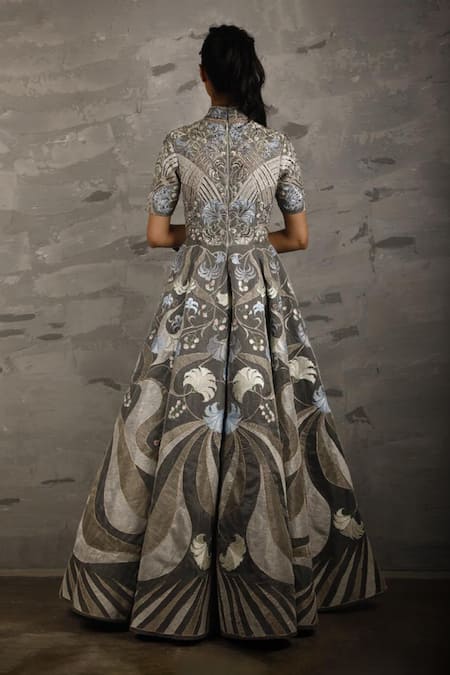 Samant Chauhan Floral Embroidered Gown 