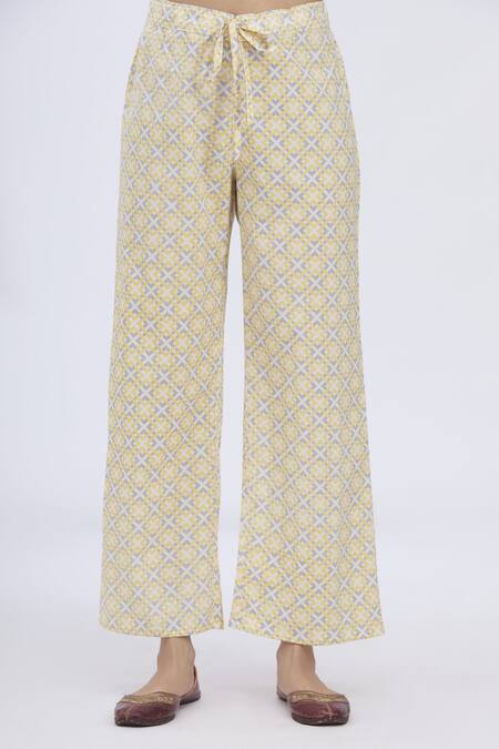 Shop_Nazaakat By Samara Singh_White Cotton Round Printed Kurta And Pant Set _Online_at_Aza_Fashions