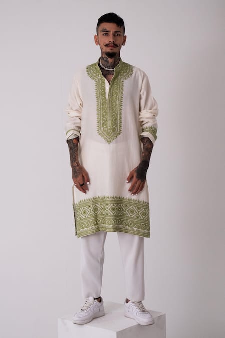 Wabi Sabi By Anshum-Ritesh Chanderi Kurta Set 