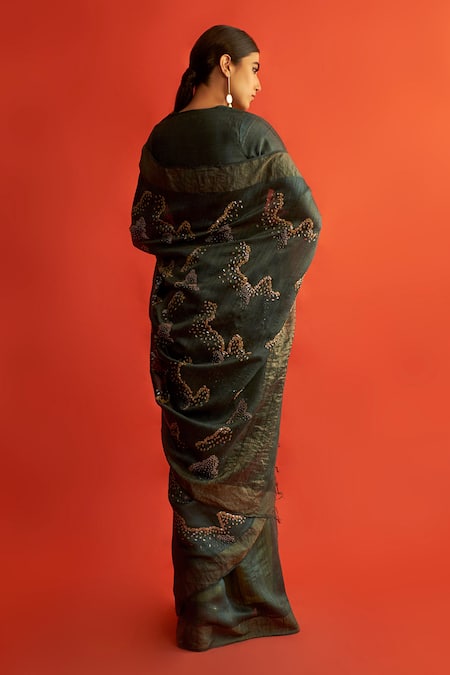 Saksham & Neharicka Handwoven Tussar Silk Saree