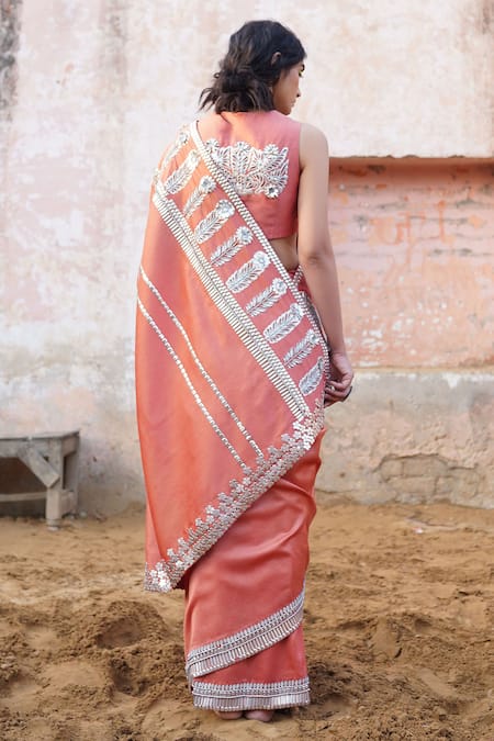 Saksham & Neharicka Handwoven Chanderi Embroidered Saree 