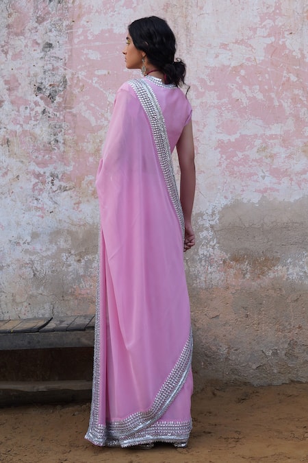 Saksham & Neharicka Hand Embroidered Saree 