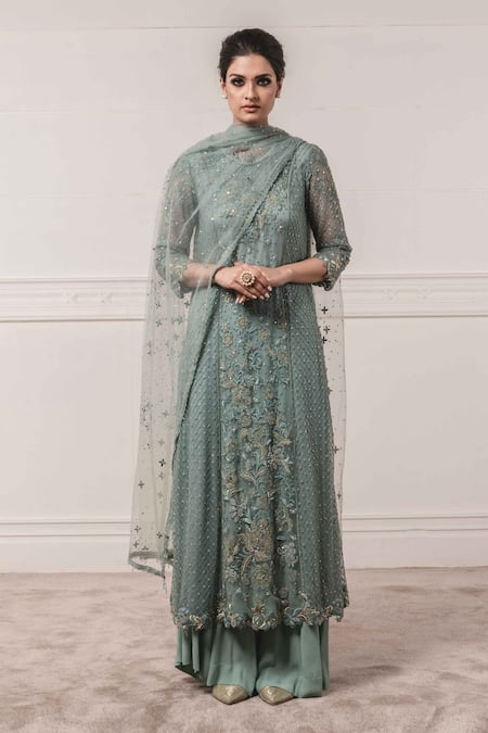 Tarun Tahiliani Embroidered Kurta Sharara Set 