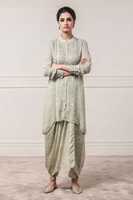 Tarun Tahiliani Chikankari Kurta & Dhoti Pant Set 