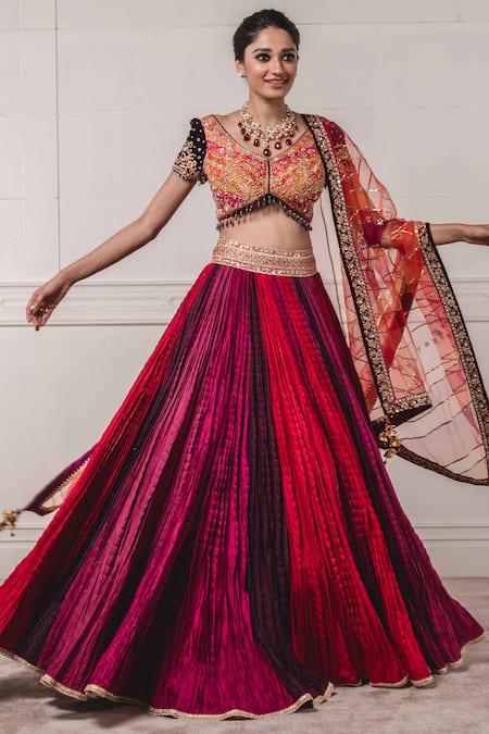 Tarun Tahiliani Chanderi Bridal Lehenga Set 