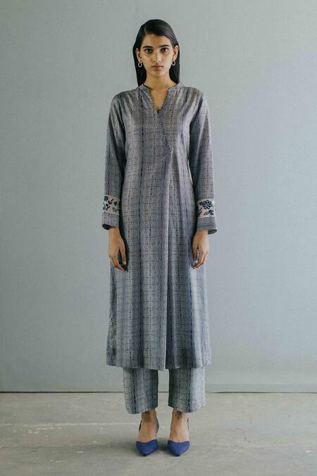 Buy Divyam Mehta Blue Mulberry Silk Printed Tunic Online at Aza Fashions Buy_Divyam Mehta_Blue Mulberry Silk Printed Tunic_Online_at_Aza_Fashions