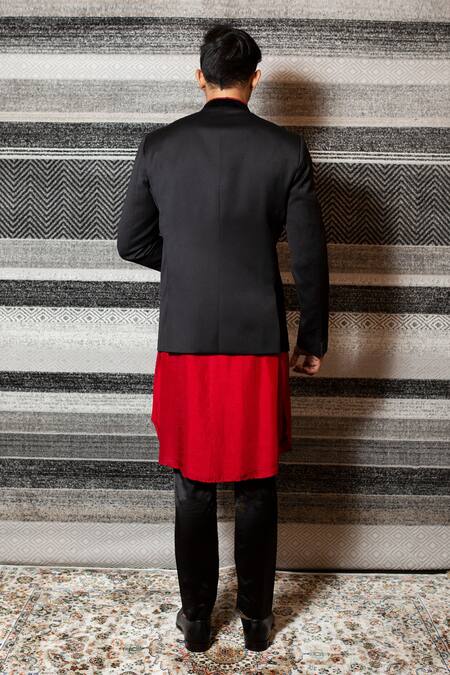 Yajy By Aditya Jain Bandhgala & Kali Kurta Set 