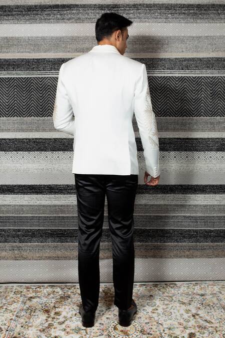 Yajy By Aditya Jain Embroidered Tuxedo Set 