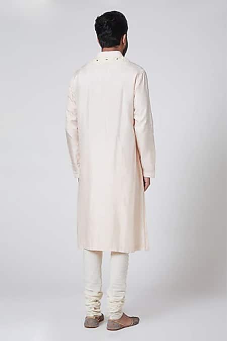 Shop Yajy By Aditya Jain Pink Silk Embroidered Kurta at Aza Fashions Shop_Yajy By Aditya Jain_Pink Silk Embroidered Kurta _at_Aza_Fashions