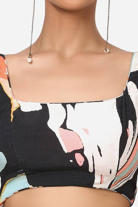 Yam India_Multi Color Printed Blouse_Online_at_Aza_Fashions