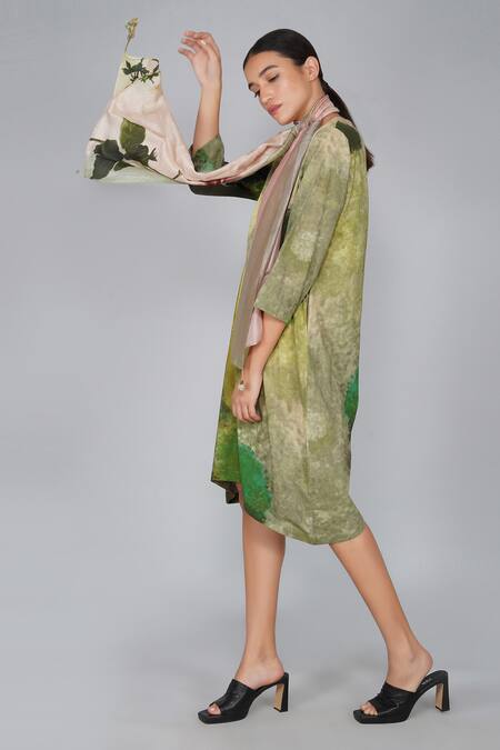 Buy Yavi Multi Color Cotton Round Printed Dress Online at Aza Fashions Buy_Yavi_Multi Color Cotton Round Printed Dress _Online_at_Aza_Fashions