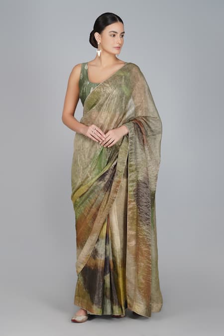 Yavi Handwoven Cotton Zari Saree 