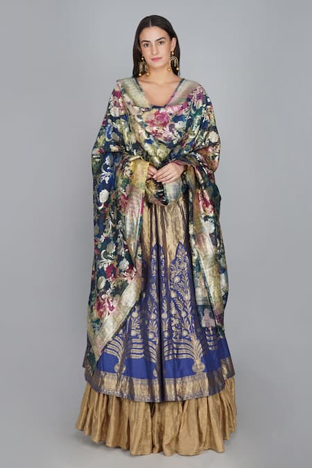 Yavi Handwoven Silk Brocade Dupatta 