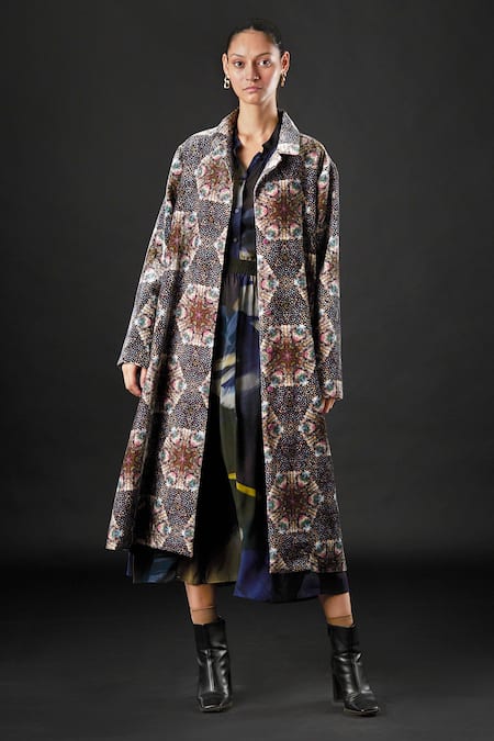 Yavi Yami Geometric Print Jacket 