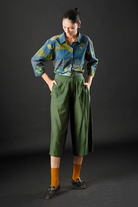 Yavi Heather Floral Print Shirt 