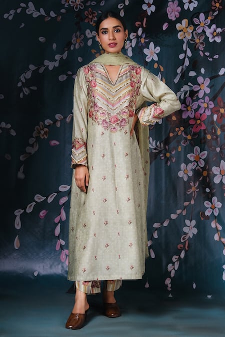 Label Niti Bothra Floral Print Kurta Palazzo Set 