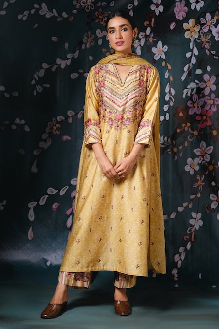 Label Niti Bothra Floral Print Kurta Palazzo Set 