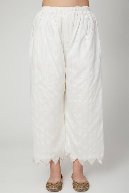 Yuvraani Jaipur_Yellow Muslin Hand Block Print Kurta Set_Online_at_Aza_Fashions