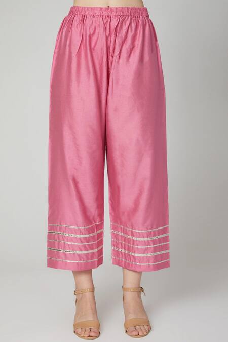 Yuvraani Jaipur Pink Lining Shantoon Round Hand Block Print Kurta Set Online at Aza Fashions Yuvraani Jaipur_Pink Lining Shantoon Round Hand Block Print Kurta Set _Online_at_Aza_Fashions