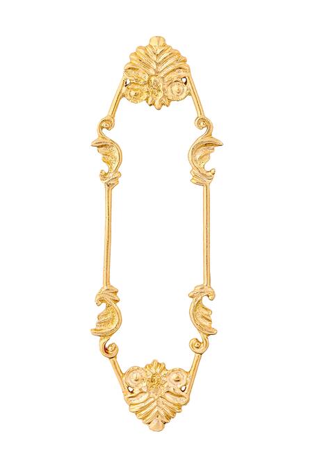 Zohra_Gold Plated Floral Earrings _at_Aza_Fashions