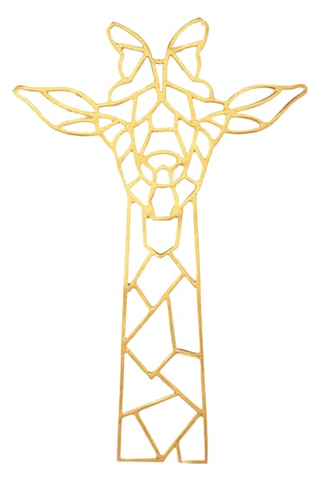 Zohra Gold Plated Giraffe Carved Earrings Online at Aza Fashions Zohra_Gold Plated Giraffe Carved Earrings _Online_at_Aza_Fashions