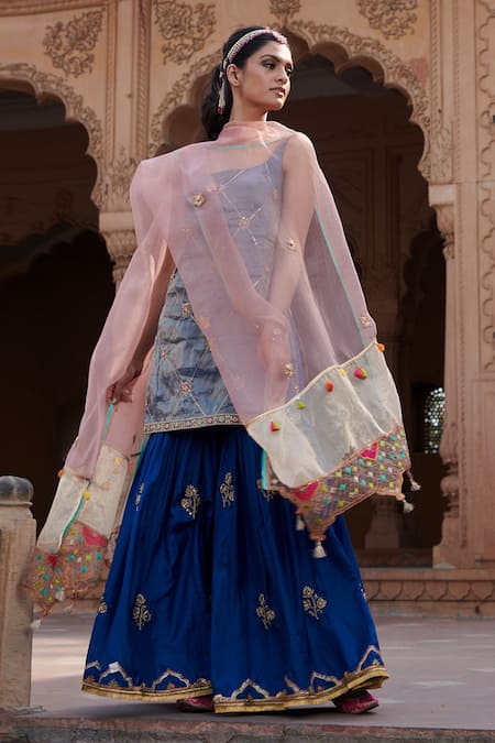 Rajiramniq Tissue Silk Kurta Set 