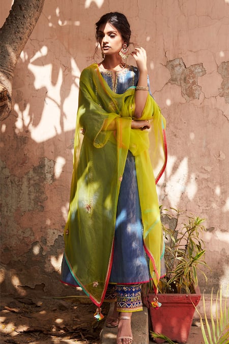 Rajiramniq Tissue Silk Kurta Set