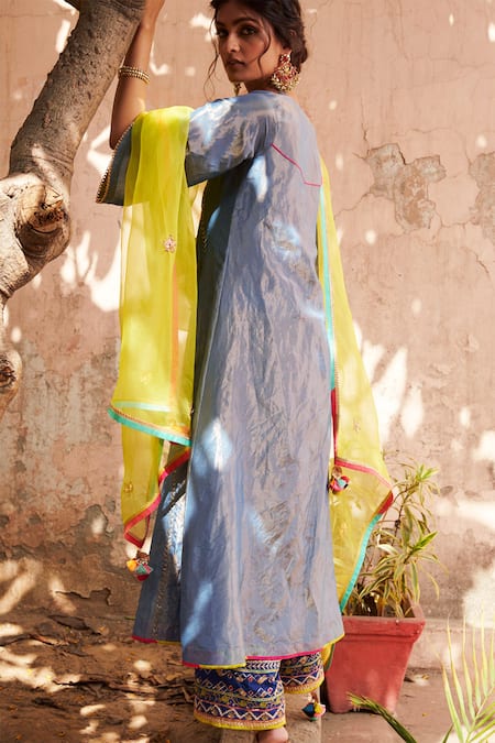 Rajiramniq Tissue Silk Kurta Set