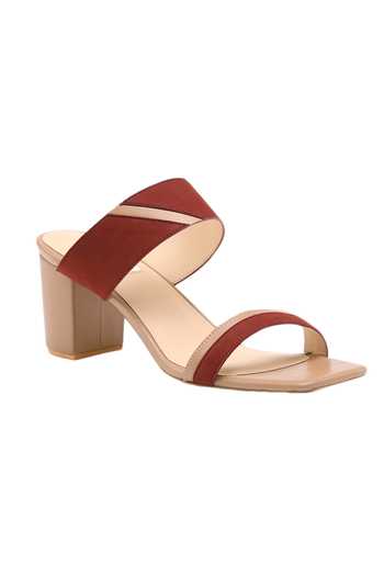 Oceedee Red Zarina Handcrafted Block Heels Online at Aza Fashions Oceedee_Red Zarina Handcrafted Block Heels_Online_at_Aza_Fashions