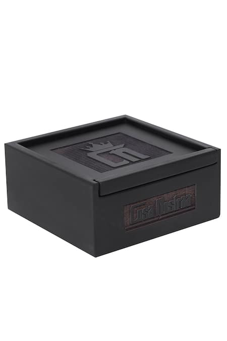 Shop Cosa Nostraa Black Stones Triveni Sangam Studded Brooch Online at Aza Fashions Shop_Cosa Nostraa_Black Stones Triveni Sangam Studded Brooch _Online_at_Aza_Fashions