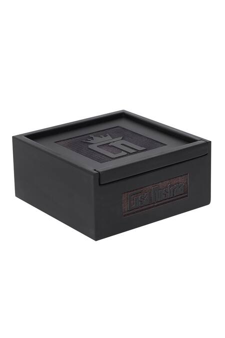 Shop Cosa Nostraa Black Stones Inverted Garuda Brooch Online at Aza Fashions Shop_Cosa Nostraa_Black Stones Inverted Garuda Brooch _Online_at_Aza_Fashions