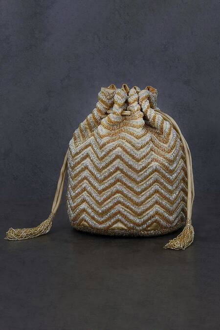 Buy_Lovetobag_Gold Embroidered Zena Potli Bag_Online_at_Aza_Fashions
