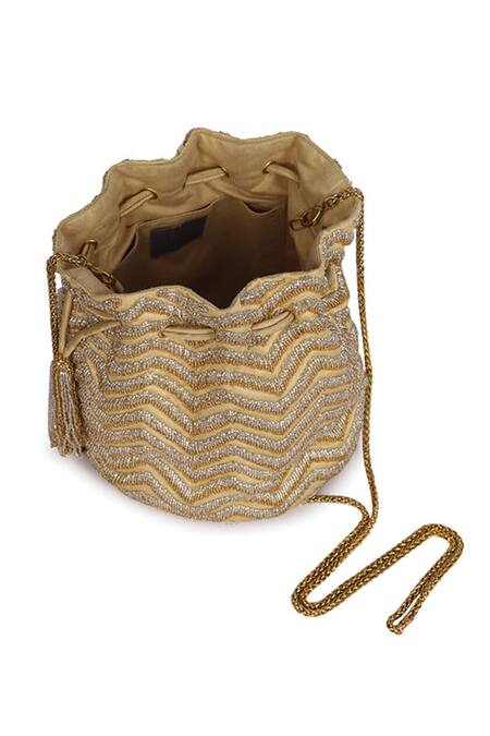 Shop_Lovetobag_Gold Embroidered Zena Potli Bag_Online_at_Aza_Fashions