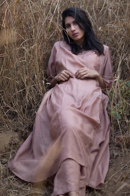 Dot Cotton Silk Kurta & Pant Set 