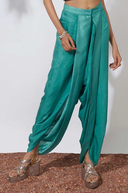 Shop Mehak Murpana Blue Net, Crepe Blousesweetheart Embellished Cape And Dhoti Pant Set Online at Aza Fashions Shop_Mehak Murpana_Blue Net, Crepe Blousesweetheart Embellished Cape And Dhoti Pant Set_Online_at_Aza_Fashions