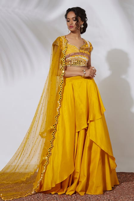 Mehak Murpana Layered Lehenga Set 