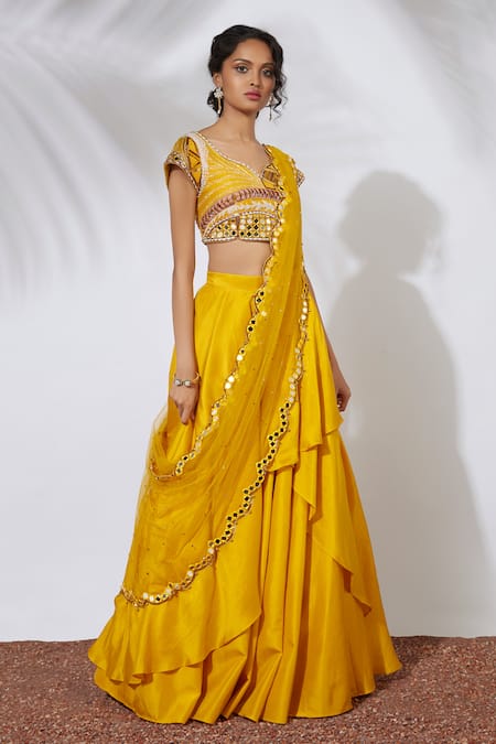 Mehak Murpana Layered Lehenga Set 