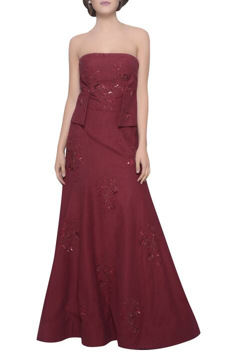 bandeau ball gown