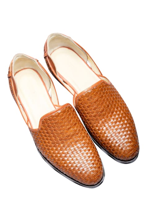 Leather Woven Mojris