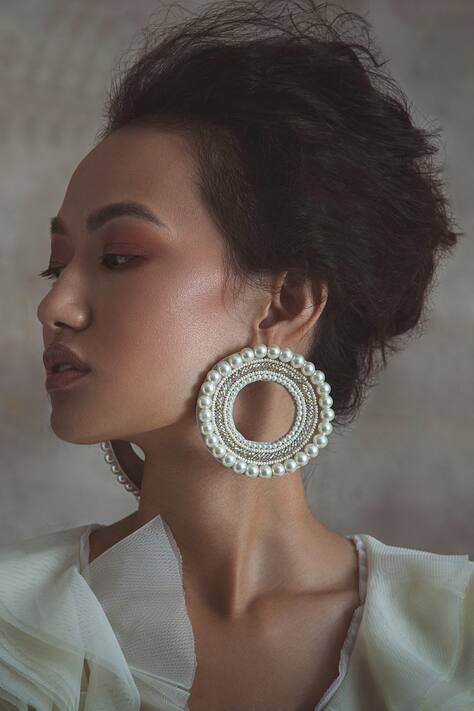 Handcrafted Statement Bead Hoops